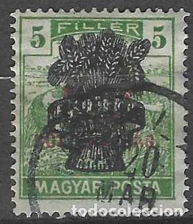 Sellos: HUNGR&Iacute;A 1920 - SELLO DE 1919 CON DOBLE SOBRECARGA, VERDE - USADO