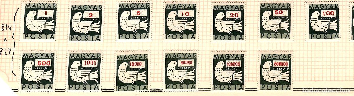 Sellos: SERIE DE 13 SELLOS DE HUNGRIA SERIE COMPLETA TEMA TIMBRES