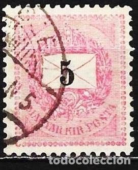 Sellos: Hungr&iacute;a 1890 - Mi 130B - YT 26(A) - Cifra ( Dentado 12 x 11&frac12; )