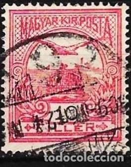 Sellos: Hungr&iacute;a 1913 - Mi 114Y - YT 94 (II) - El p&aacute;jaro m&iacute;tico Turul ( Dentado 15 )