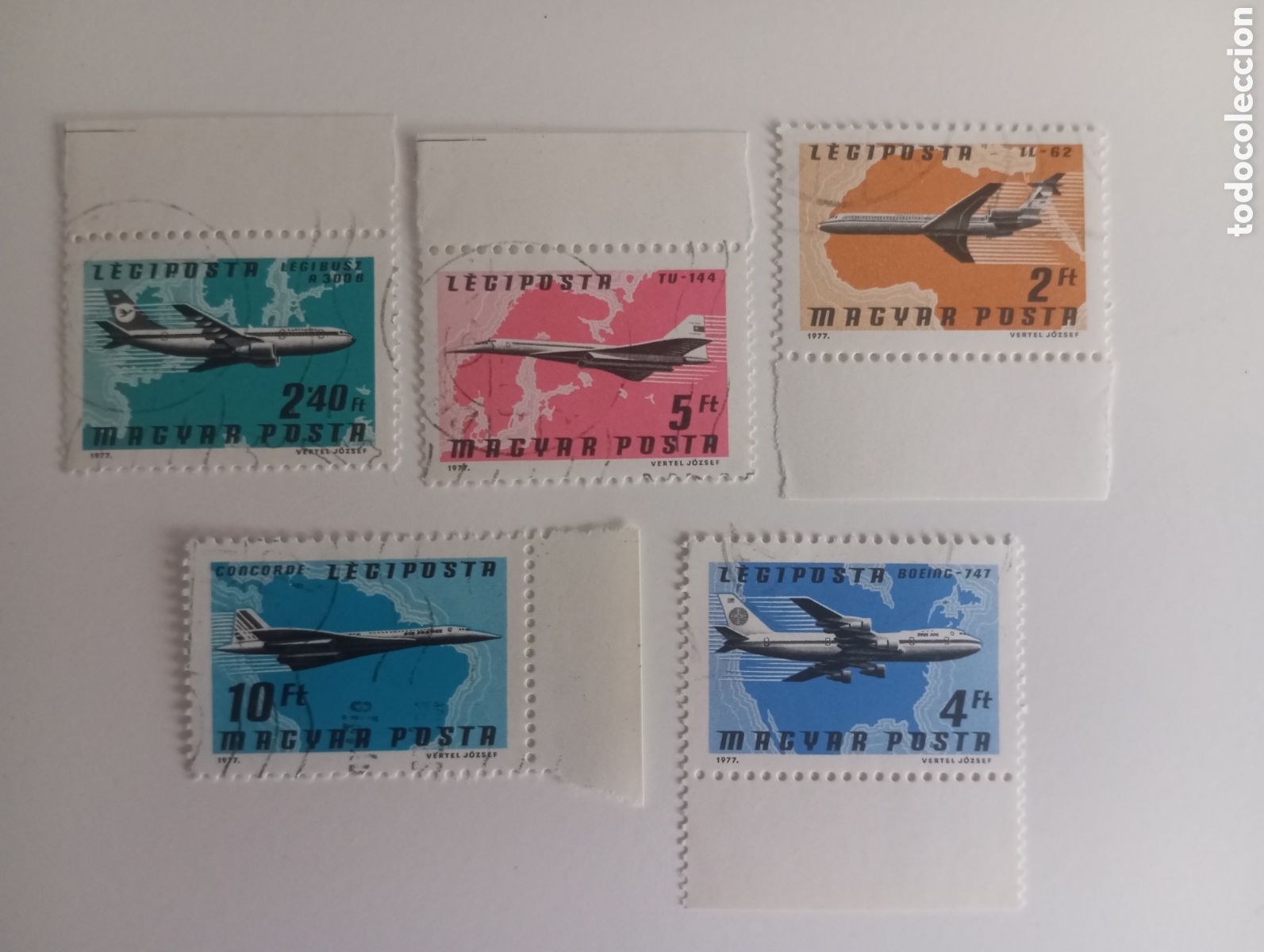 Sellos: HUNGR&Iacute;A, AEREOS, AVIONES
