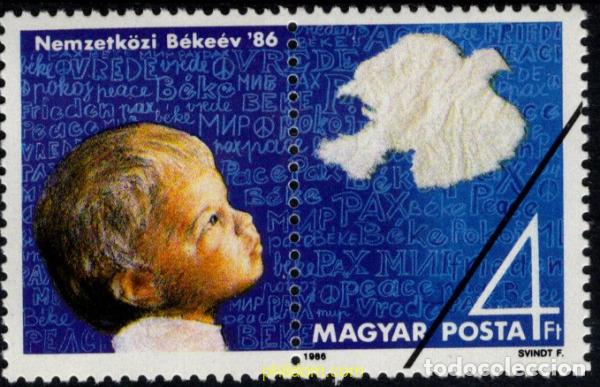 Sellos: 794028 MNH HUNGRIA 1986 A&Ntilde;O INTERNACIONAL DE LA PAZ