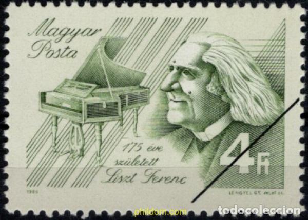 Sellos: 794027 MNH HUNGRIA 1986 175 ANIVERSARIO DEL NACIMIENTO DE FRANZ LISZT