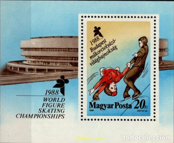 Sellos: 26405 MNH HUNGRIA 1988 CAMPEONATOS DEL MUNDO DE PATINAJE ARTISTICO