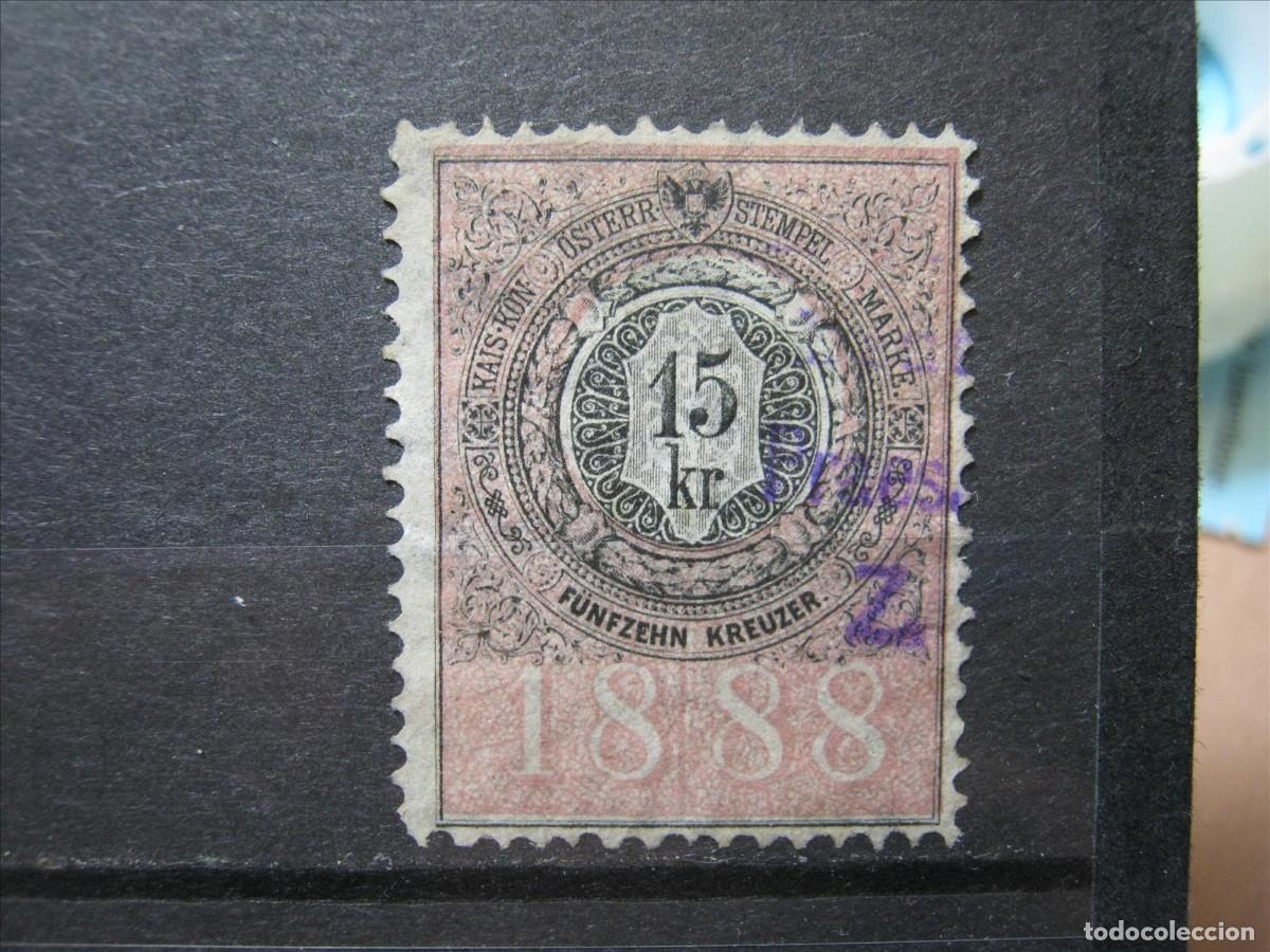 Sellos: HUNGR&Iacute;A SELLO FISCAL 1888 PERFECTO.