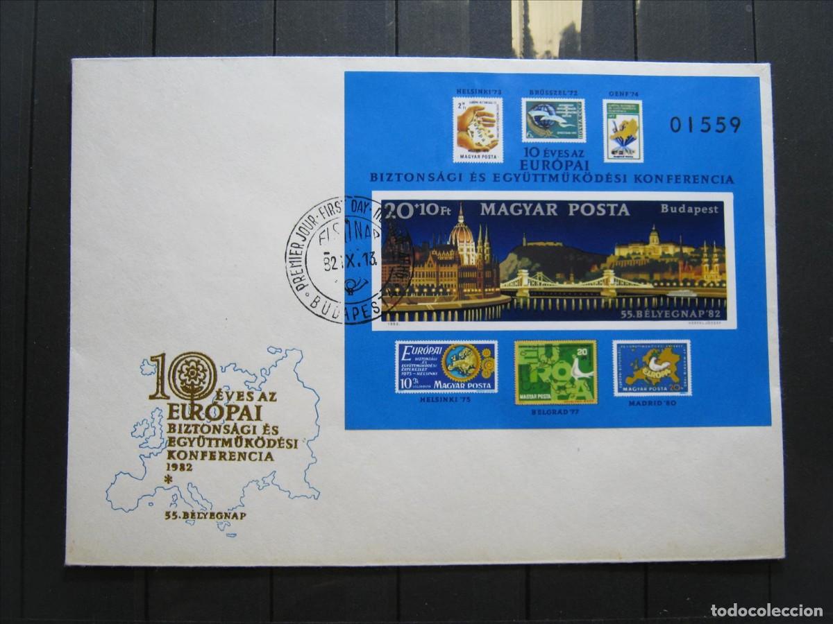 Sellos: HUNGR&Iacute;A 1982 FDC SPD PRIMER D&Iacute;A YVERT HB 162a SIN DENTAR LUJO.