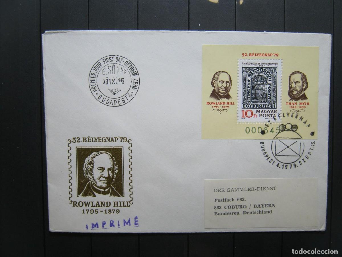 Sellos: HUNGR&Iacute;A 1979 FDC SPD PRIMER D&Iacute;A YVERT HB 142 PERFECTO.