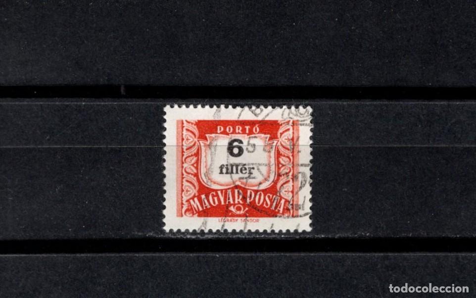 Sellos: Sello usado. Sello tasa de 6 filler. 1958 marzo. Yvert T217A.