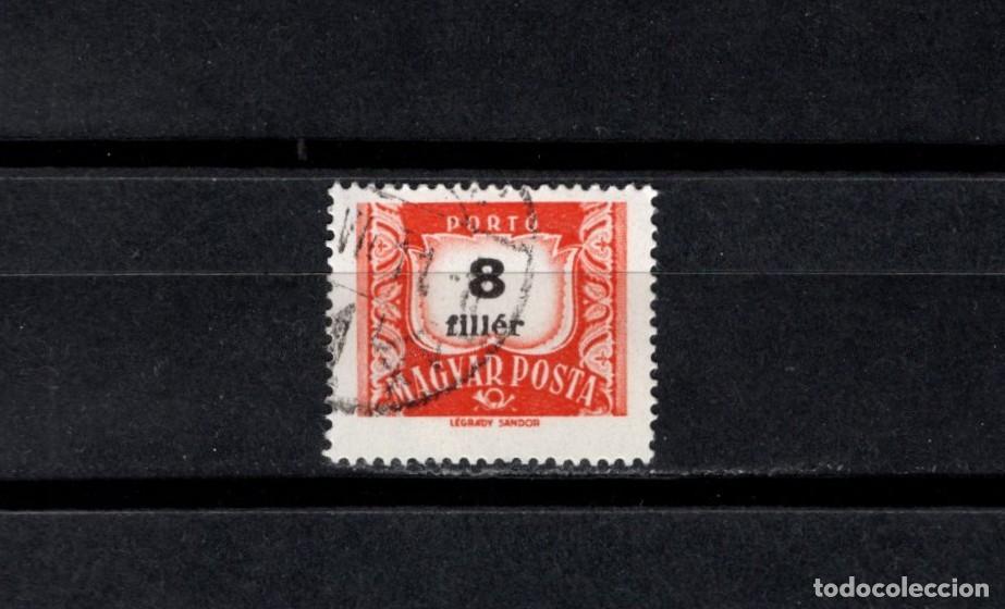 Sellos: Sello usado. Sello tasa de 8 filler. 1958 marzo. Yvert T218A.