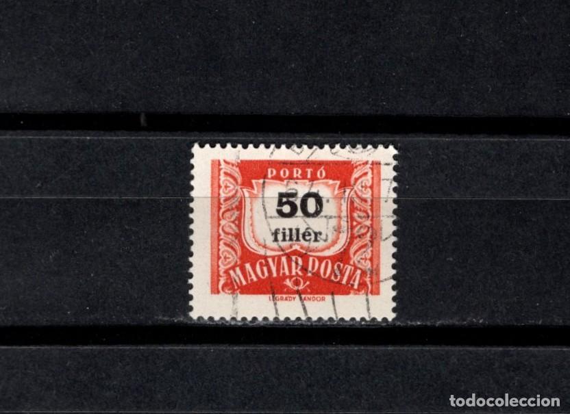 Sellos: Sello usado. Sello tasa de 50 filler. 1958 marzo. Yvert T228A.