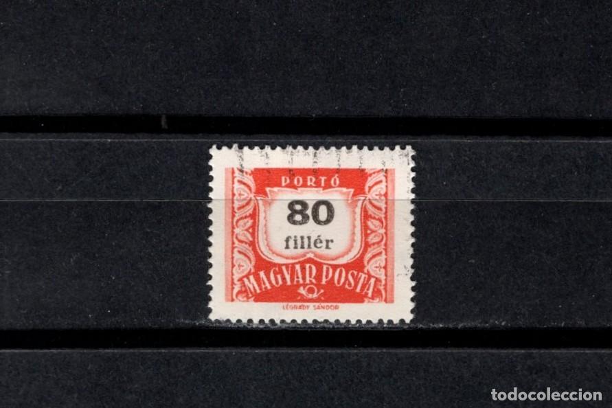 Sellos: Sello usado. Sello tasa de 80 filler. 1958 marzo. Yvert T231A.