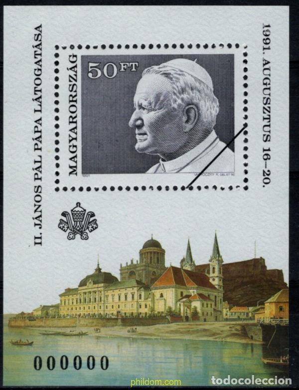 Sellos: 794436 MNH HUNGRIA 1991 VISITA DE PAPA JUAN PABLO II