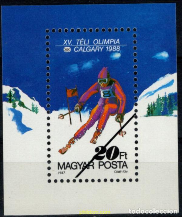Sellos: 794492 MNH HUNGRIA 1987 15 JUEGOS OLIMPICOS INVIERNO CALGARY 1988