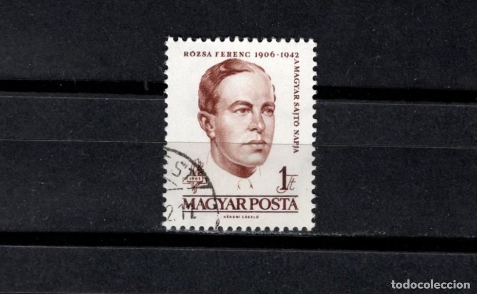 Sellos: sello usado. Dia de la prensa. Ferenc R&oacute;zsa. Periodista. Sello de 1 florin. 1961 febrero. Yvert 1411