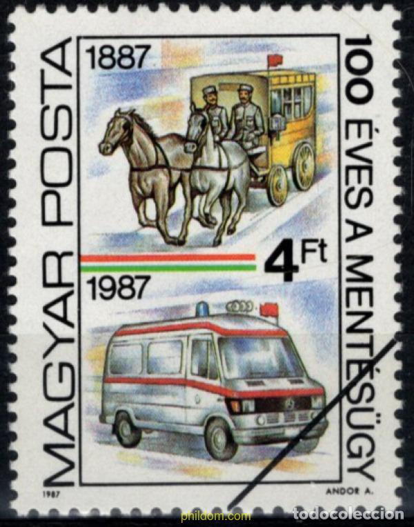 Sellos: 794526 MNH HUNGRIA 1987 CENTENARIO DE LA SOCIEDAD DE PRIMEROS AUXILIOS