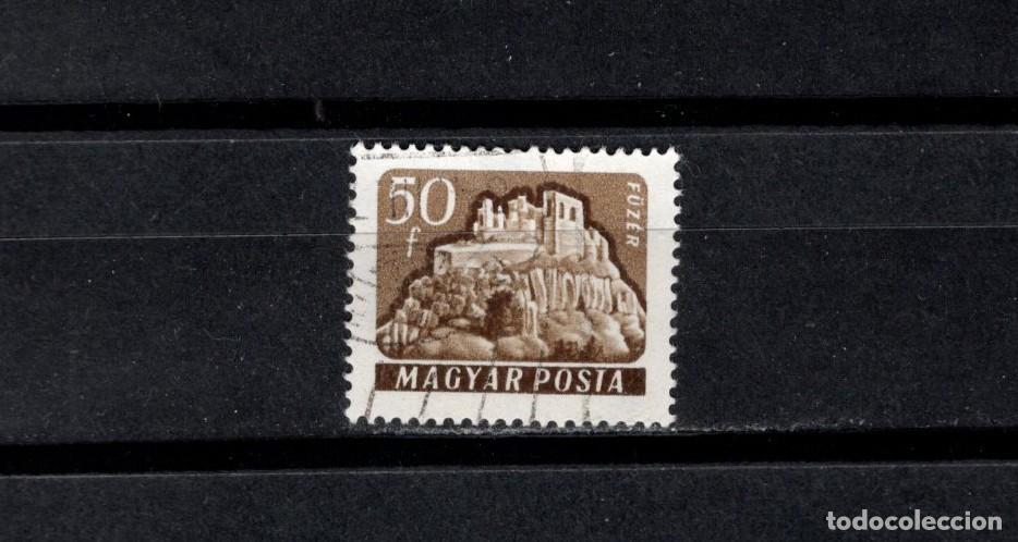 Sellos: Sello usado. Castillo de F&uuml;z&eacute;r. Sello de 50 filler. 1961 marzo. Yvert 1337B.