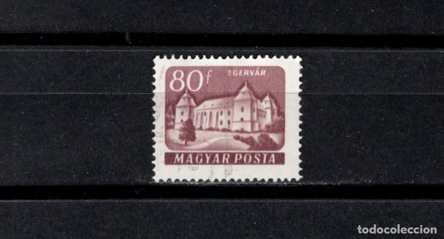 Sellos: Sello usado. Castillo de Egerbar. Sello de 80 filler. 1961 marzo. Yvert 1339A.