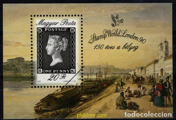 Sellos: 794567 MNH HUNGRIA 1990 150 ANIVERSARIO DEL PRIMER SELLO POSTAL