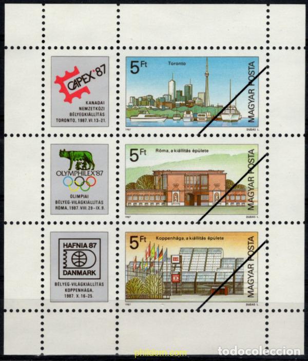 Sellos: 794566 MNH HUNGRIA 1987 EXPOSICIONES FILATELICAS