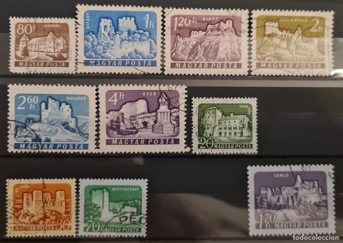 Sellos: Serie de sellos usados de Hungr&iacute;a 1960-61: castillos