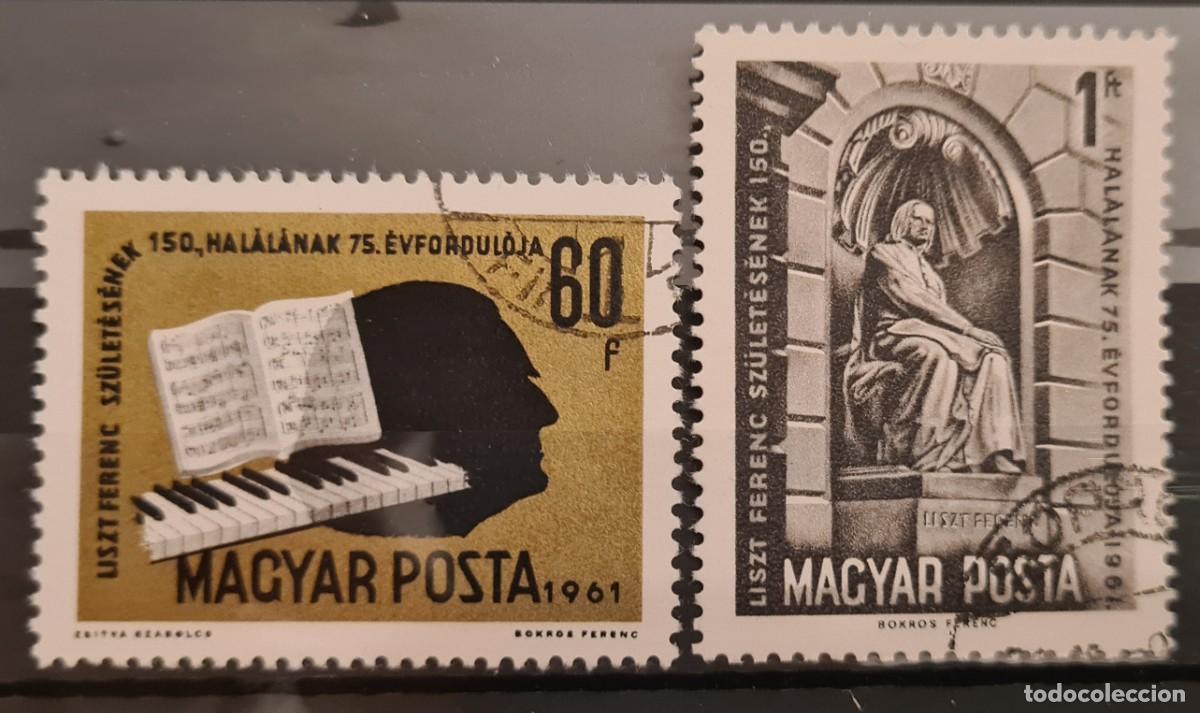 Sellos: Serie de sellos usados de Hungr&iacute;a 1961: Sesquicentenario del nacimiento de Ferenc Liszt