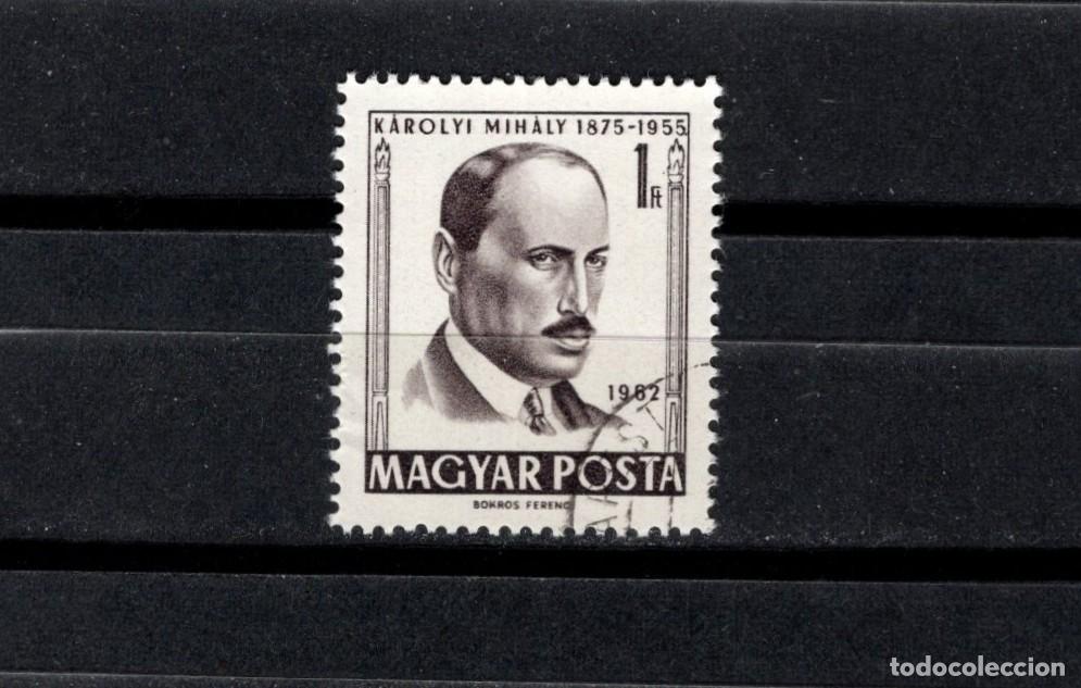 Sellos: Sello usado. Mihaly Karolyi. Poltico. Sello de 1 florin. 1962 marzo. Yvert 1486.