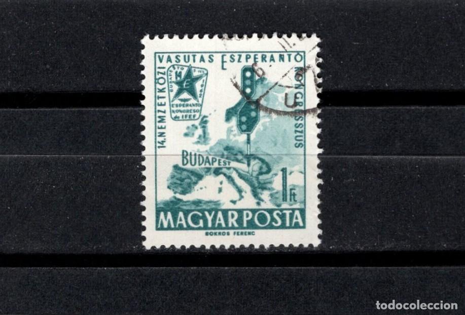 Sellos: S. usado 14 Congreso internacional ferroviarios esperantistas. Sello 1 florin. 1962 mayo. Yvert 1494