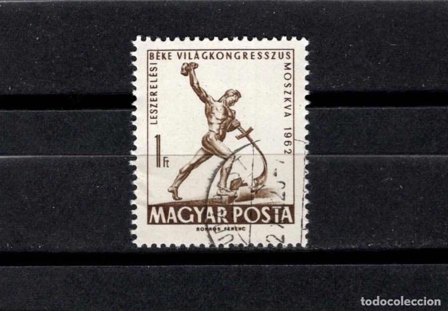 Sellos: Usado. Congreso de Paz y desarme en Moscu. Sello de 1 florin. 1962 julio. Yvert 1514.