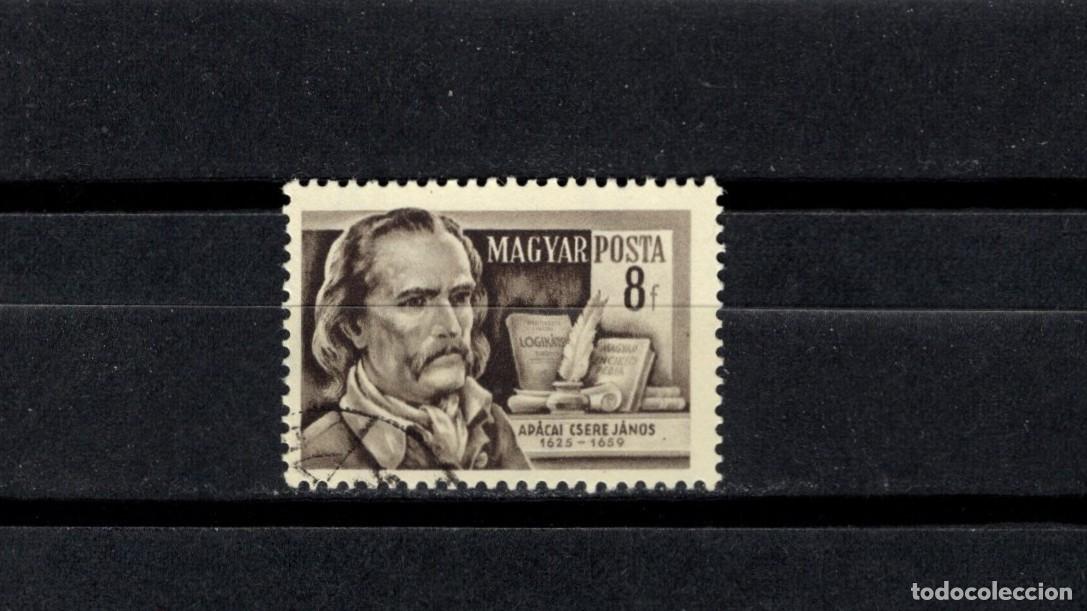 Sellos: Usado. Cientificos. J.A. de Cseri. Fil&oacute;sofo. Sello de 8 filler. 1954 diciembre. Yvert 1140.