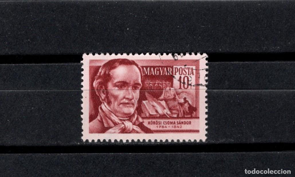 Sellos: Usado. Cientificos. S.C. de Csoma. Escritor. Sello de 10 filler. 1954 diciembre. Yvert 1141.