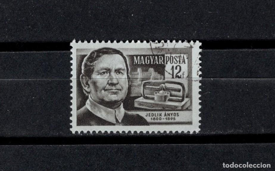 Sellos: Usado. Cientificos. Anyos Jedlik. F&iacute;sico. Sello de 12 filler. 1954 diciembre. Yvert 1142.