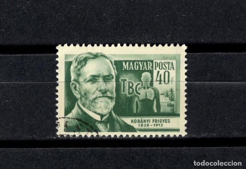 Sellos: Usado. Cientificos. Bar&oacute;n F. de Koranyi. M&eacute;dico. Sello de 40 filler. 1954 diciembre. Yvert 1145.