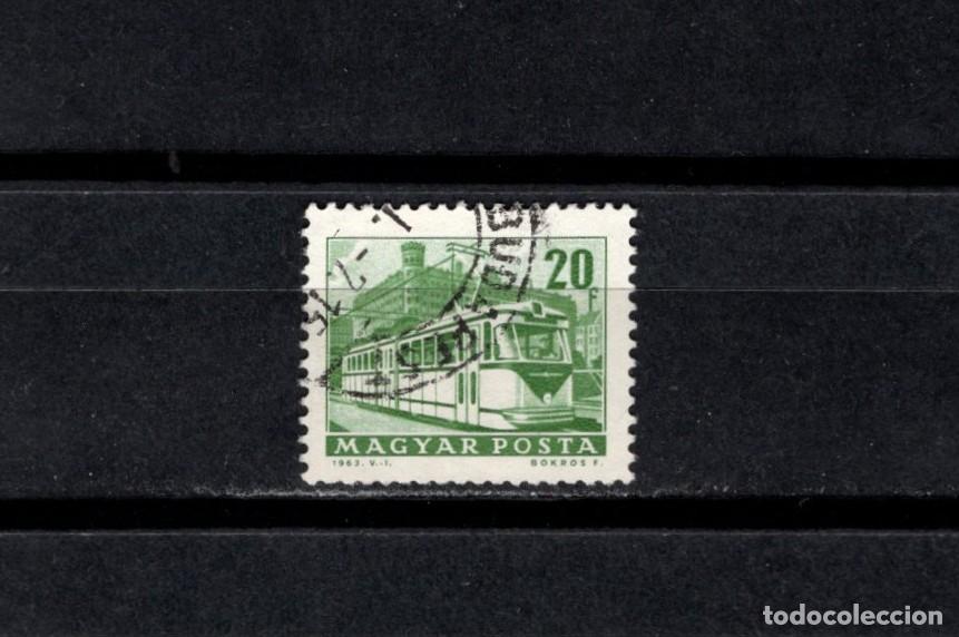 Sellos: Sello usado. Medios de Transporte. Tranvia.1963 julio. Sello de 20 filler. Yvert 1556.