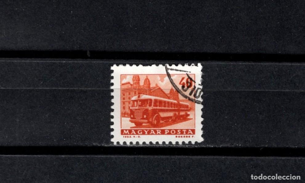 Sellos: Sello usado. Medios de Transporte. Estaci&oacute;n Ferrocarril del Oeste.1963 julio. Sello de 40 filler. Yv