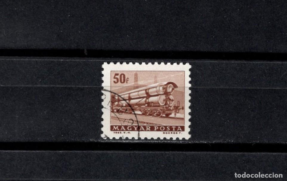Sellos: Sello usado. Transporte. Ferrocarriles. Vag&oacute;n cisterna. 1963 julio. Sello 50 filler. Yvert 1559.