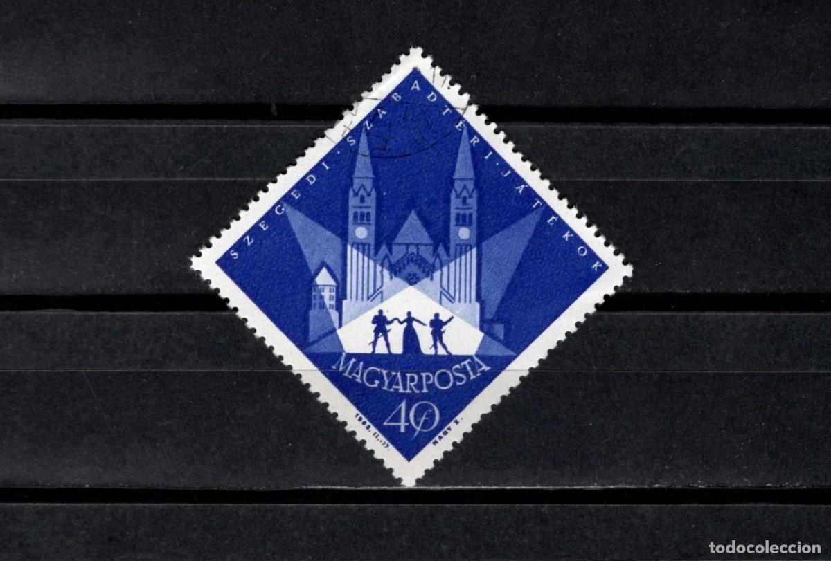 Sellos: Sello usado. Festival de verano de Sz&eacute;ged. 1963 julio. Sello de 40 filler. Yvert 1592.