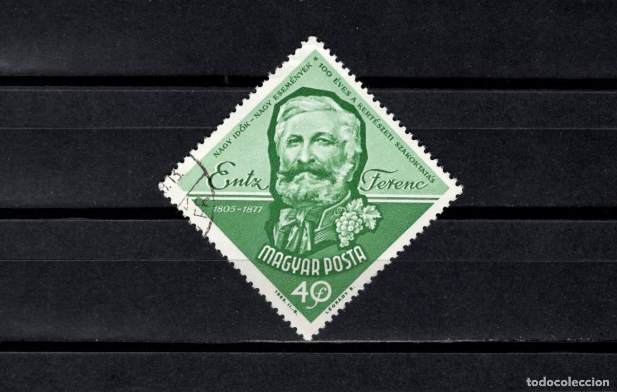 Sellos: Usado. LXX Aniversario muerte de Ferenc Entz. 1963 septiembre. Sello de 40 filler. Yvert 1589.