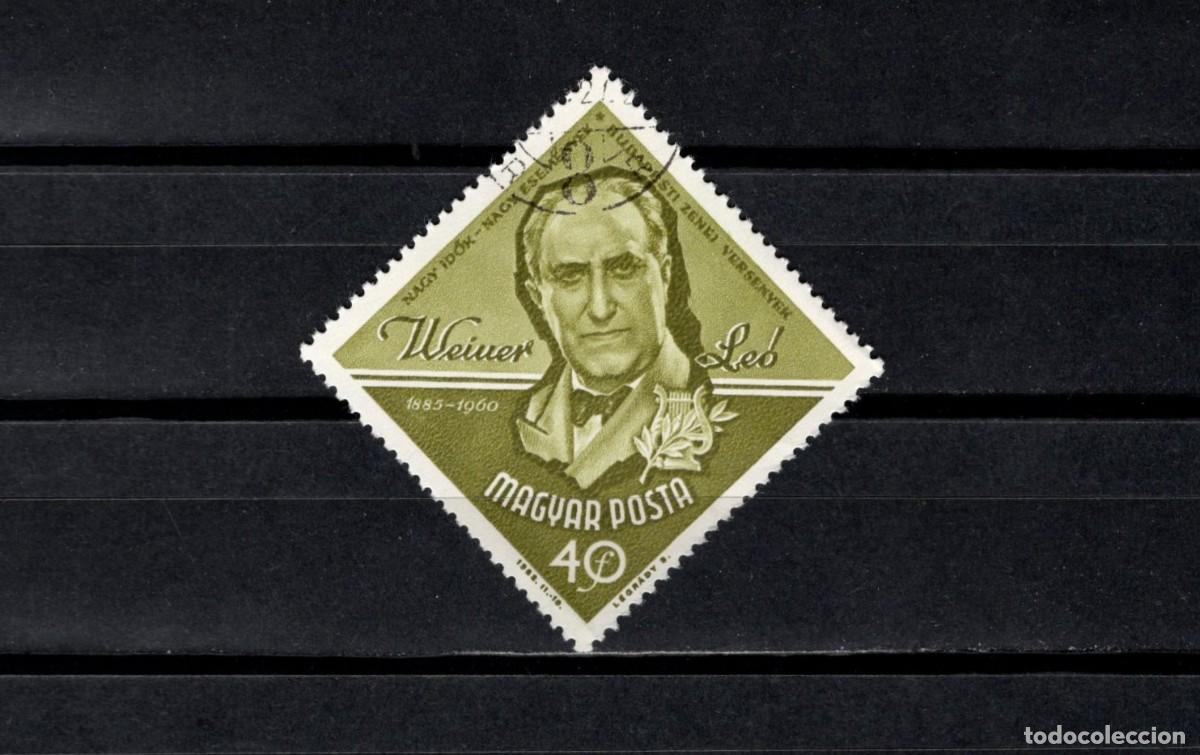Sellos: Usado. III Aniversario muerte de Leo Weiner. 1963 septiembre. Sello de 40 filler Yvert 1588.