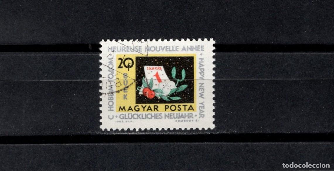 Sellos: Usado. Sobretasa para Museo Postal. Calendario. 1963 diciembre. Sello de 20 filler Yvert 1614.