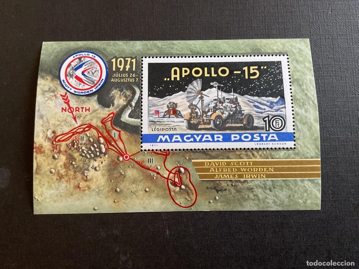 Sellos: HUNGRIA N&ordm; YVERT HB 92*** A&Ntilde;O 1975. CONMEMORACION DEL VUELO ESPACIAL DEL APOLO 15
