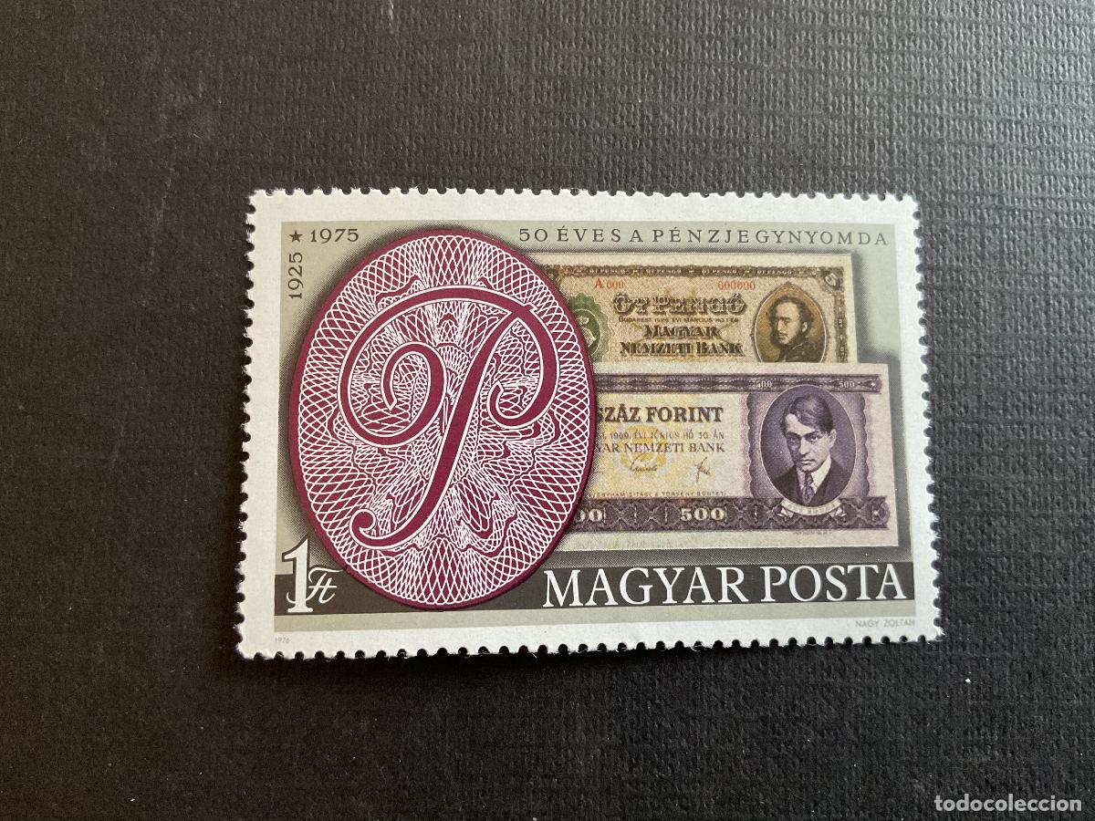 Sellos: HUNGRIA N&ordm; YVERT 2479*** A&Ntilde;O 1976. 50 ANIVERSARIO DE LA IMPRENTA DE BILLETES DEL BANCO DE HUNGRIA