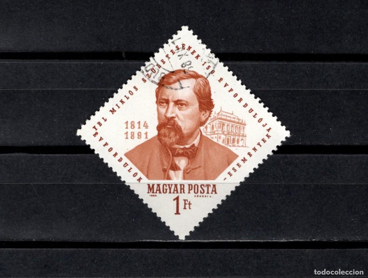 Sellos: Sello usado. CL Aniversario nacimiento Miklos Ybl. Sello de 1 florin. 1964 mayo. Yvert 1468.