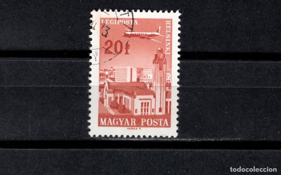 Sellos: Usado. Sobrevolando capitales europeas. Aereo. Helsinki. 20 filler. 1966 octubre. Yvert A272.