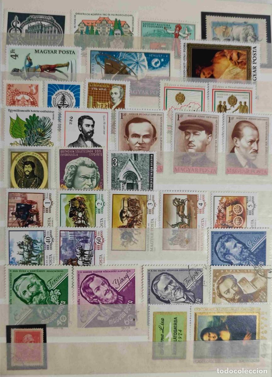 Sellos: LOTE 34 SELLOS NUEVOS Y CON MATASELLO DE HUNGRIA - COCHES DE CABALLO,PINTURA,ETC - LOS DE LAS FOTOS
