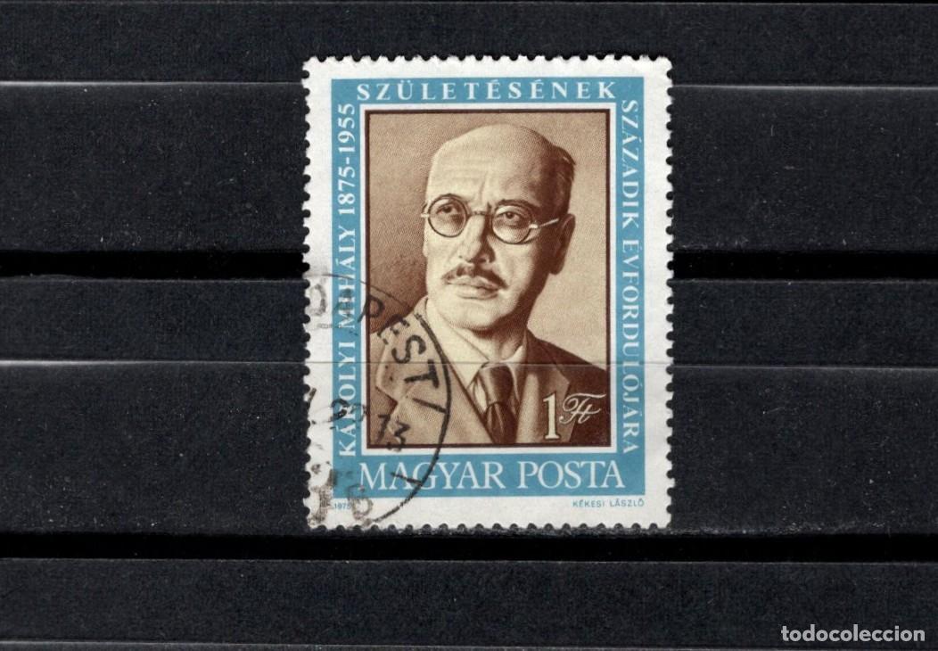 Sellos: Sello usado Centenario nacimiento conde Mihaly Karolyi. 1 florin. 1975 marzo. Yvert 2425.