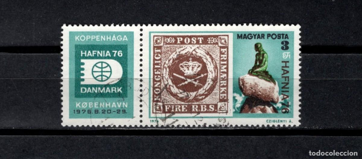 Sellos: Sello usado. Exposici&oacute;n Mundial Filatelia &rdquo;Hafnia&rdquo;. Copenague. 3 florines. Agosto 1976. Yvert 2508.