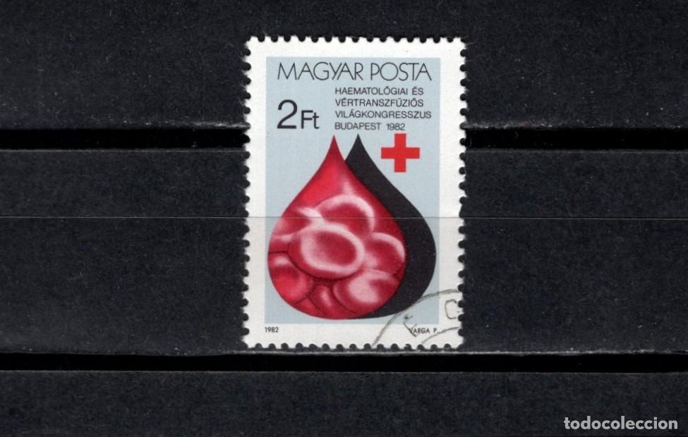 Sellos: Sello usado. Congreso Mundial de Hematologia. Sello 2 florines. 1982 julio. Yvert 2825.