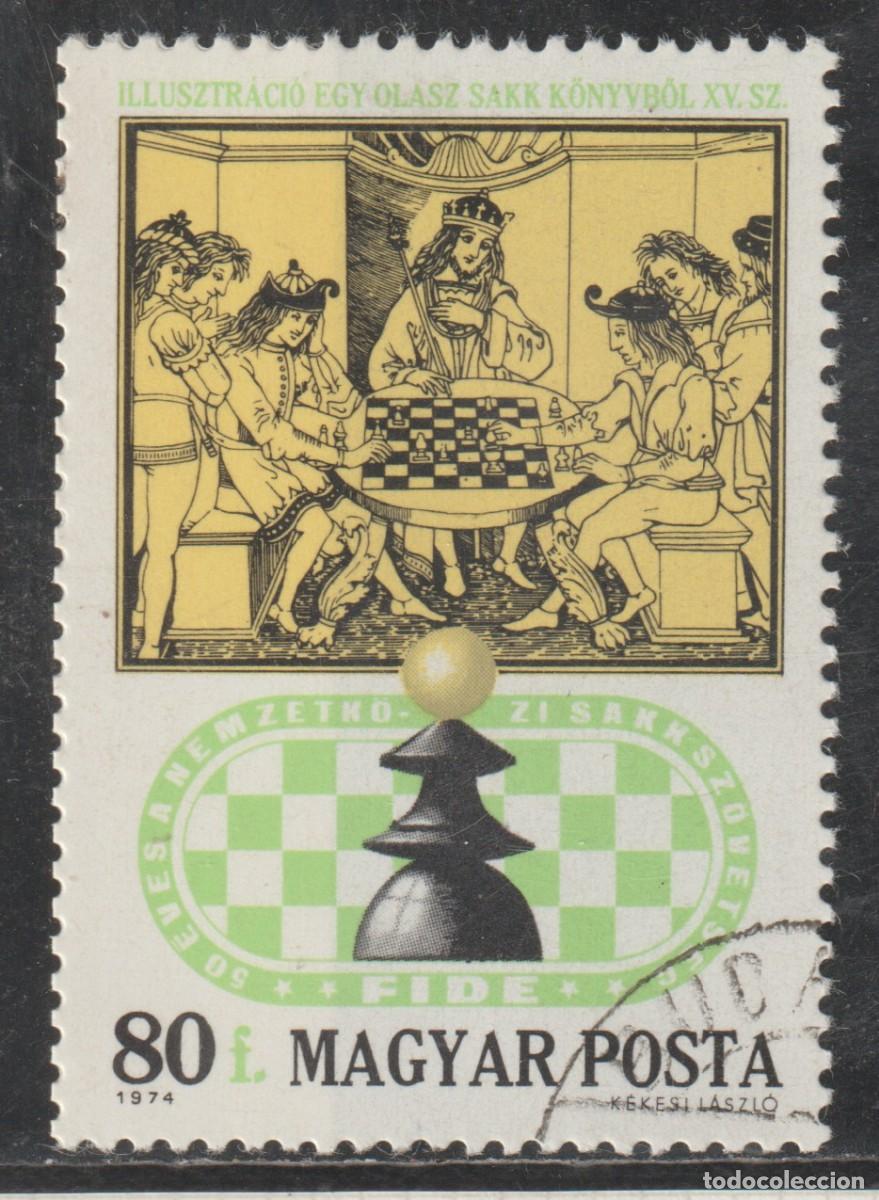 Sellos: HUNGRIA // YVERT 2373 // 1974 ... USADO - AJEDREZ