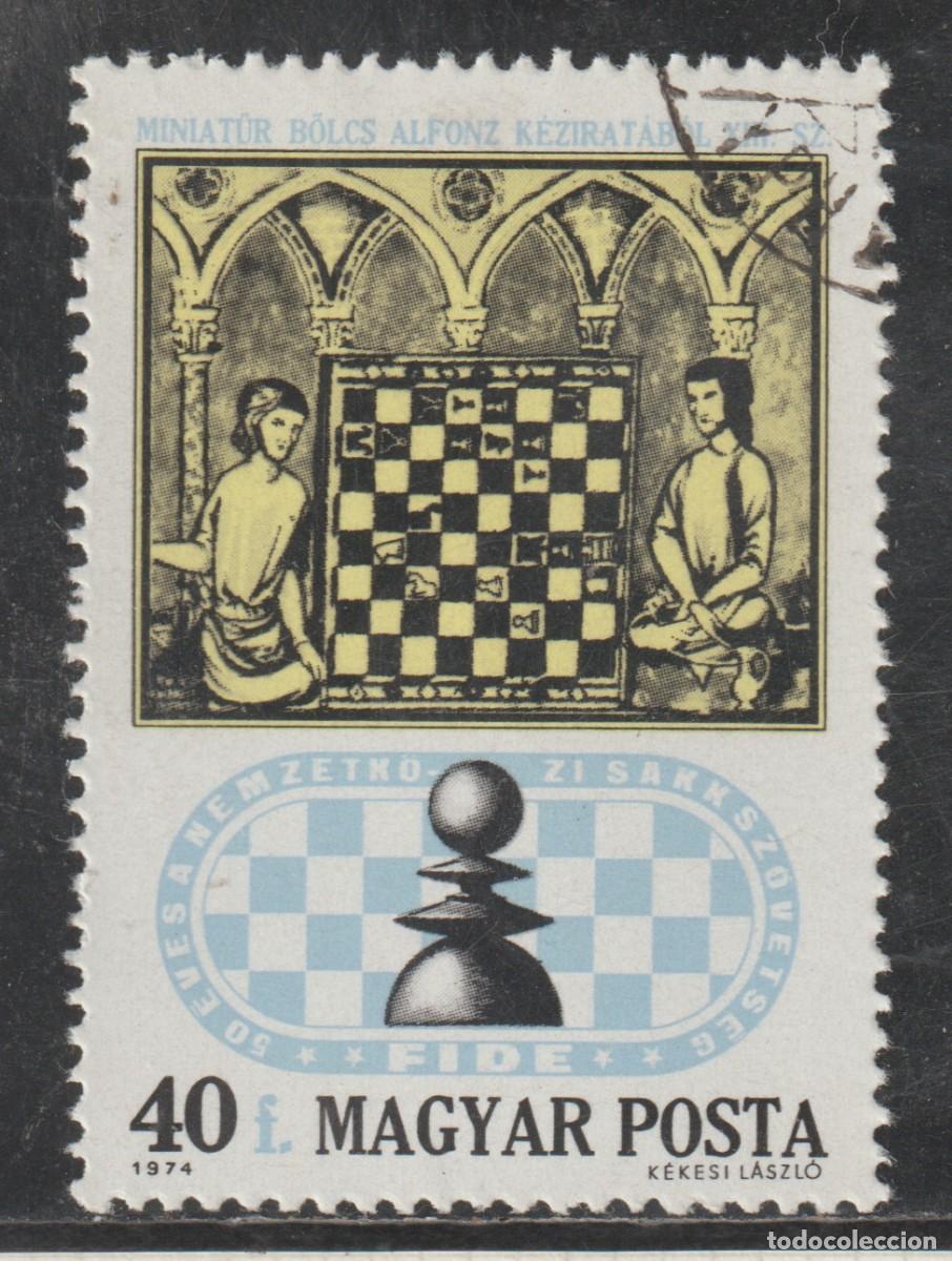 Sellos: HUNGRIA // YVERT 2371 // 1974 ... USADO - AJEDREZ