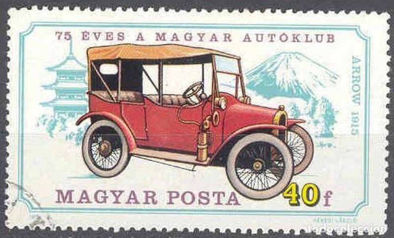Sellos: Hungria 1975 Scott 2355 Sello * Autos Arrow 1915 Aniversario Autoclub Magyarorszag Vehiculos Magyar
